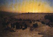Charles - Theodore Frere Pilgrims Worshipping Outside Jerusalem Sweden oil painting artist